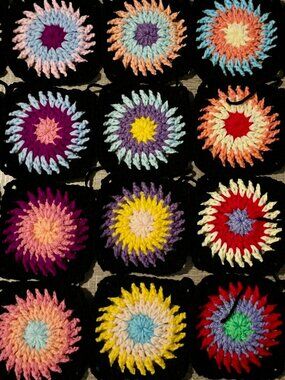 20 Handmade Starburst Squares - NEON w/BLACK DIY Fashion & Home